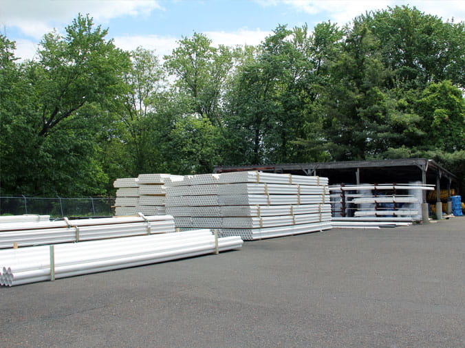 PVC pipe yard at Weinstein Plumbing Supply Willow Grove PA