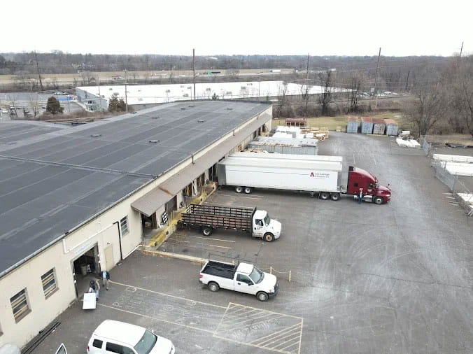 Aerial view of the Weinstein Supply Willow Grove loading area